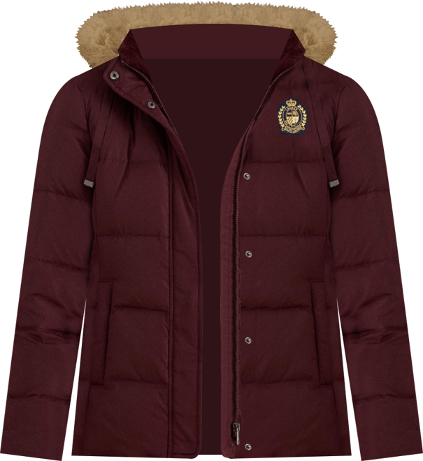 Women's Faux-Fur-Trim Collared Puffer Coat