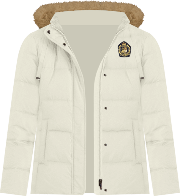 Women's Faux-Fur-Trim Collared Puffer Coat