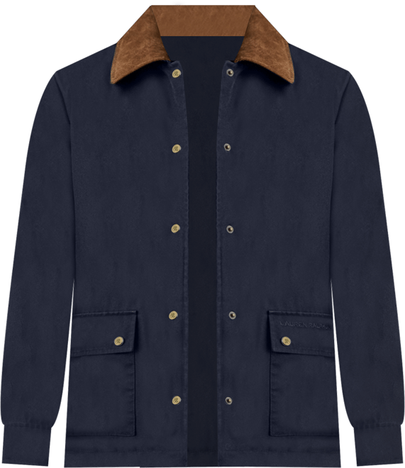 Lauren Ralph Lauren Women's Cord-Collar Waxed Jacket - Macy's