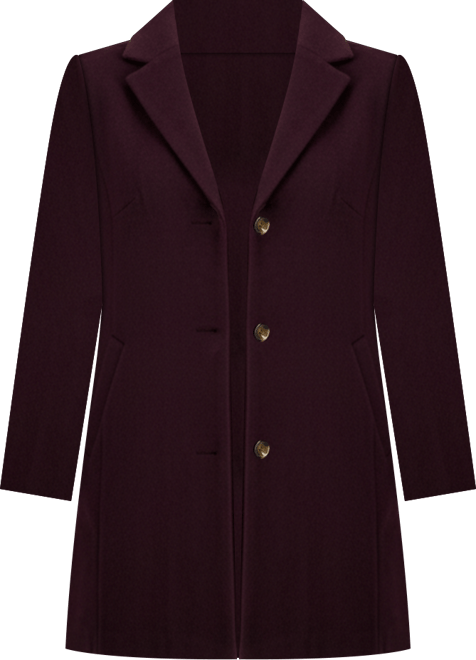 Juniors' Single-Breasted Walker Coat