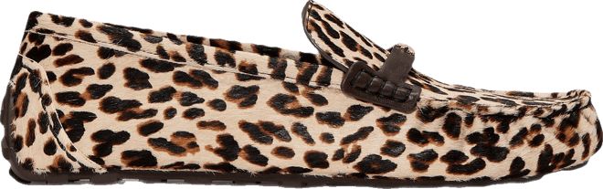 Women's Flower Stud Round Toe Moccasin Loafers