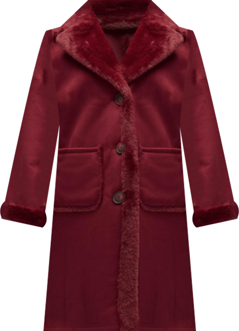 Women's Longline Faux Shearling Coat