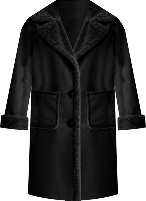 Women's Longline Faux Shearling Coat