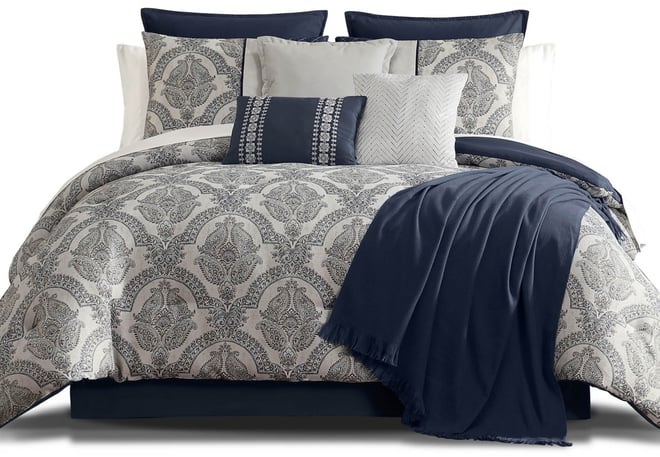 Hallmart Collectibles Teisha Damask 14-Pc. Comforter Set, King