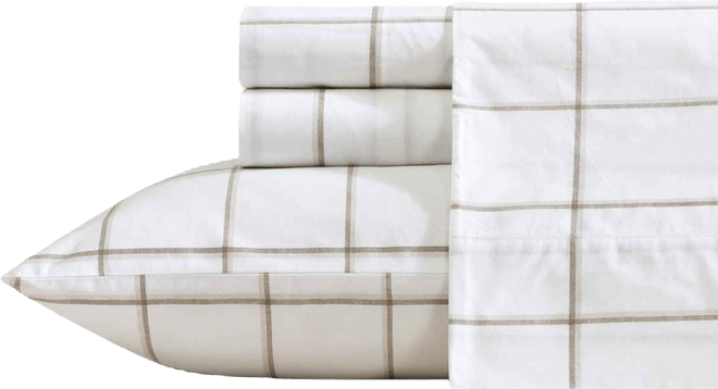 Cotton Percale 4-Piece Sheet Set, Full