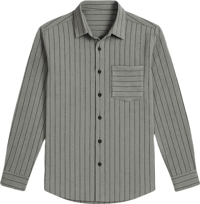 Men's Moon Grey Pinstriped Shirt