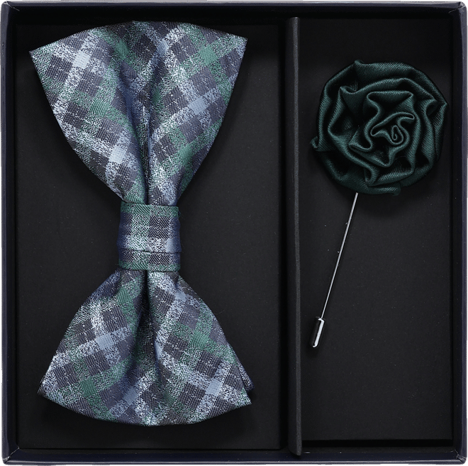 Men's&nbsp;2-Piece Bow Tie and Lapel Pin Box Set