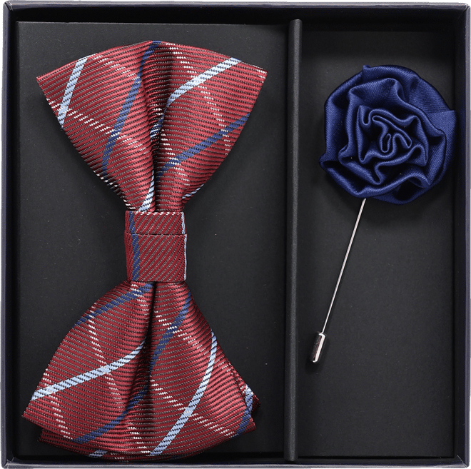 Men's&nbsp;2-Piece Bow Tie and Lapel Pin Box Set