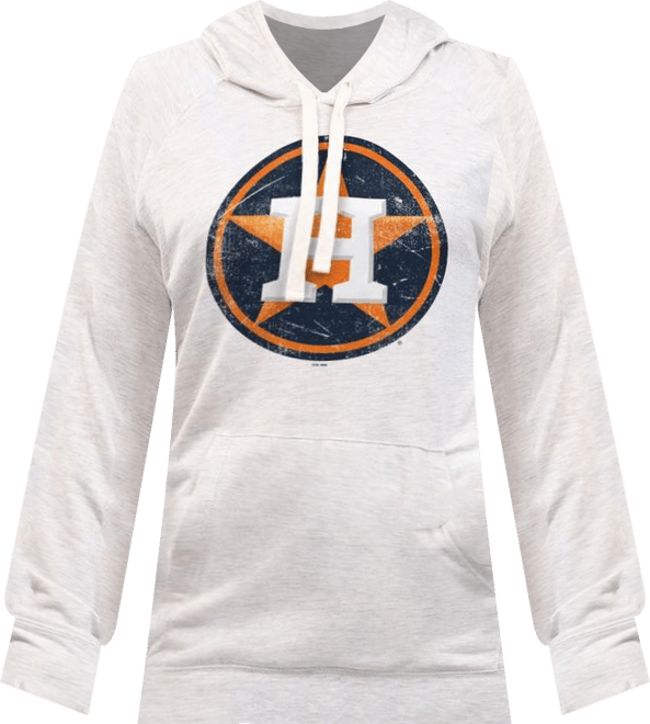 Women's Oatmeal Houston Astros Pregame Pullover Hoodie
