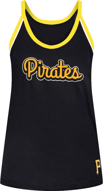 Women's Black Pittsburgh Pirates Curveball Racerback Tank Top
