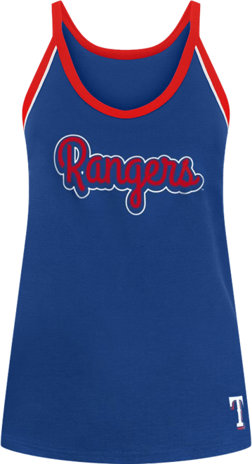 Women's Royal Texas Rangers Curveball Racerback Tank Top