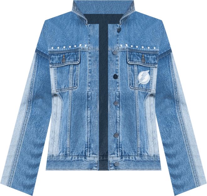 Women's Tampa Bay Lightning Buzzer Beater Button-Up Denim Jacket