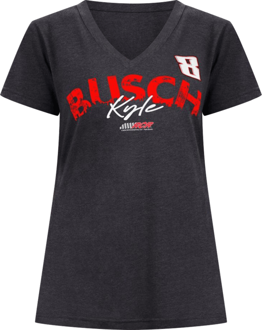 Women's Black Kyle Busch Key Move V-Neck T-Shirt