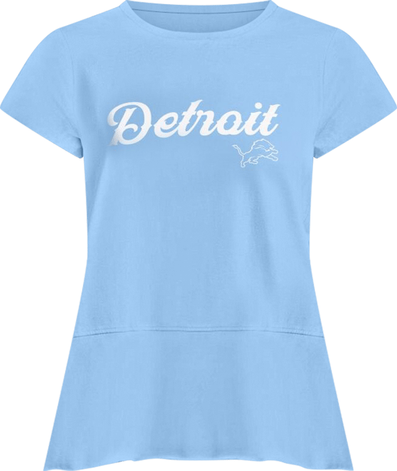 Women's Light Blue Detroit Lions Gametime Is Paradise T-Shirt