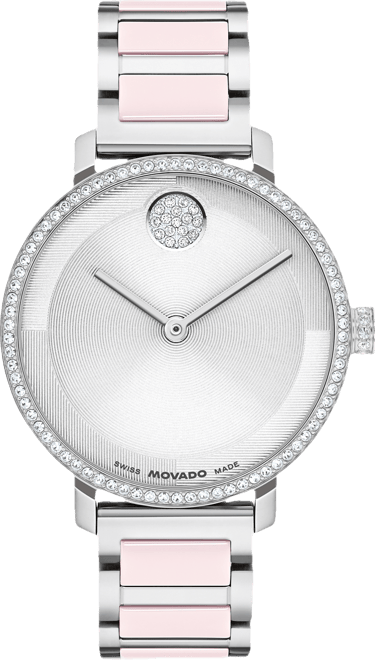 Women's Bold Evolution 2.0 Swiss Quartz Stainless Steel Blush Ceramic Watch, 34mm