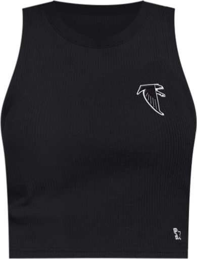 Women's Black Atlanta Falcons Show Up Cropped Tank Top
