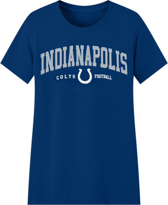 Women's Royal Indianapolis Colts Super-Slim Lightweight Winning Crew T-Shirt