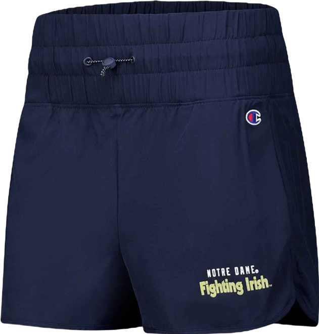 Women's Navy Notre Dame Fighting Irish Tailgate Her Woven Shorts