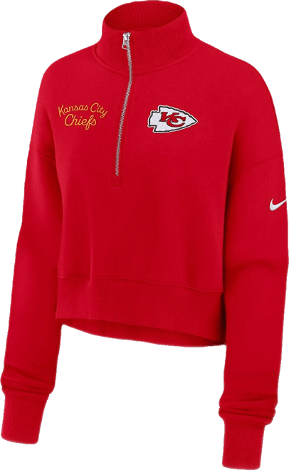 Women's Red Kansas City Chiefs Primetime Phoenix Half-Zip Sweatshirt