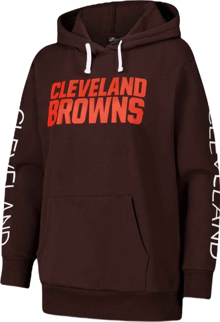 Women's Brown Cleveland Browns Extra Inning Pullover Hoodie