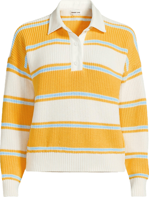 Women's Drifter Rugby with Woven Collar Sweater