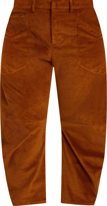 Women's Plus Size Corduroy Barrel Leg Pants