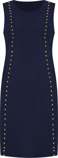 Petite Sleeveless Stud Front Dress
