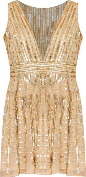 Women's Embellished Sleeveless V Neck A Line Dress