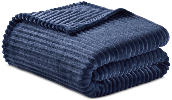 Ribbed Plush Blanket, King, Macy's Exclusive