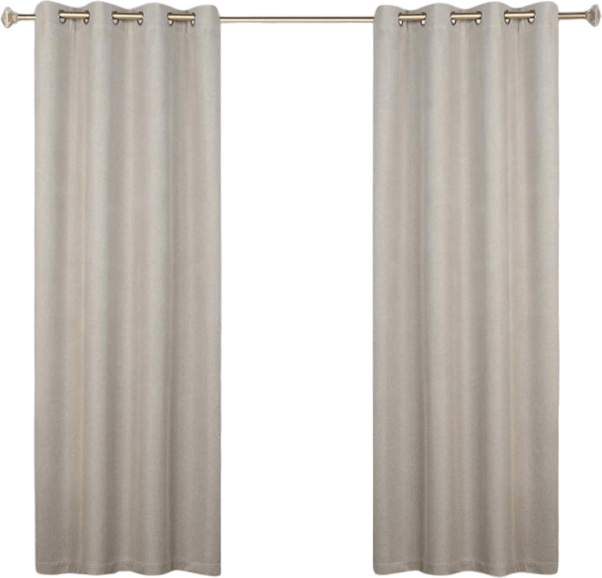 Nyan 100% Blackout Machine Washable Curtains, Set of 2 Panels, 52 X 84