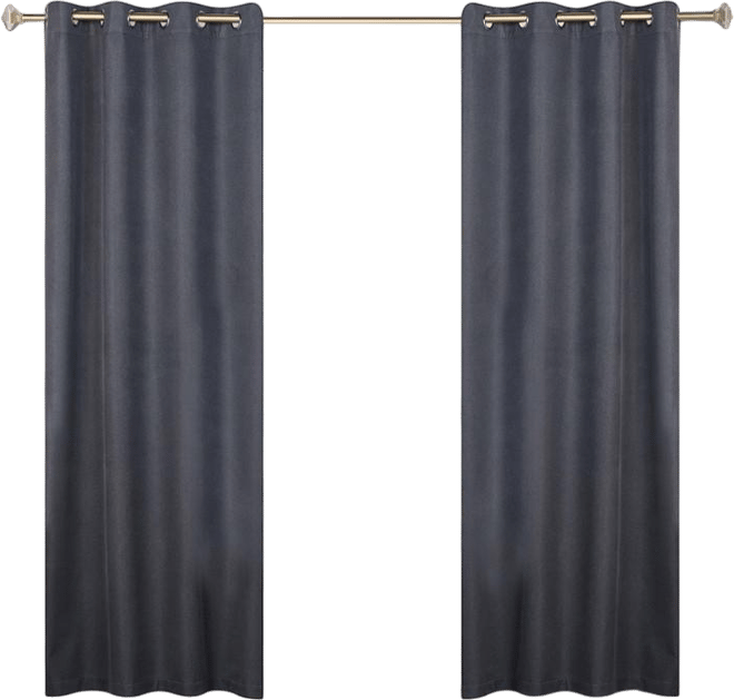 Nyan 100% Blackout Machine Washable Curtains, Set of 2 Panels, 52 X 84