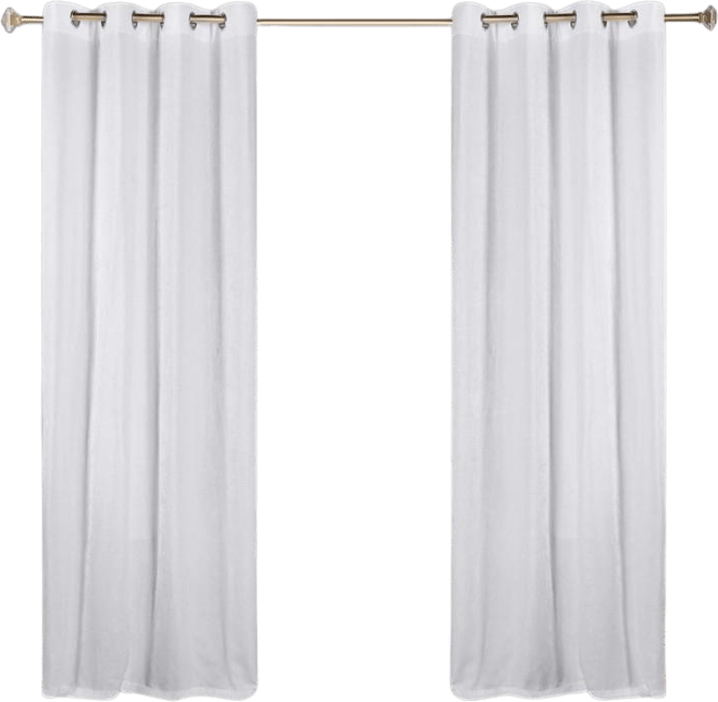 Noor Chenille Semi-Blackout Machine Washable Curtains, Set of 2 Panels, 52"x84