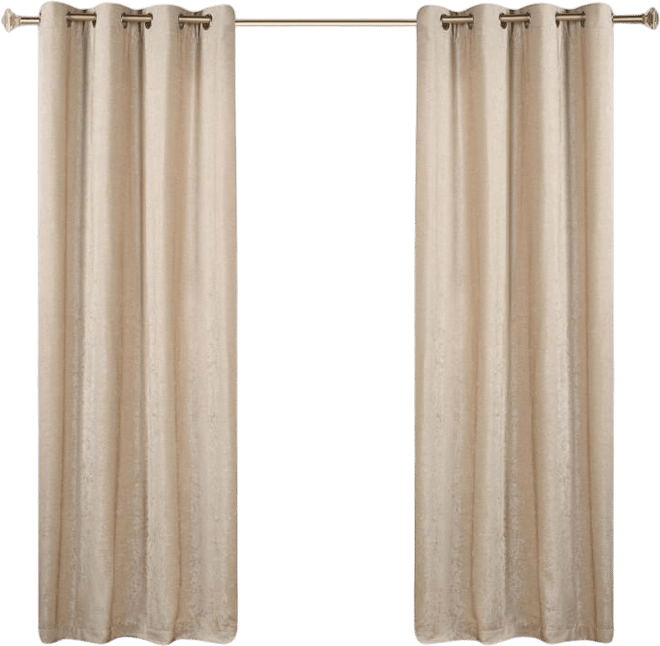 Noor Chenille Semi-Blackout Machine Washable Curtains, Set of 2 Panels, 52"x108"