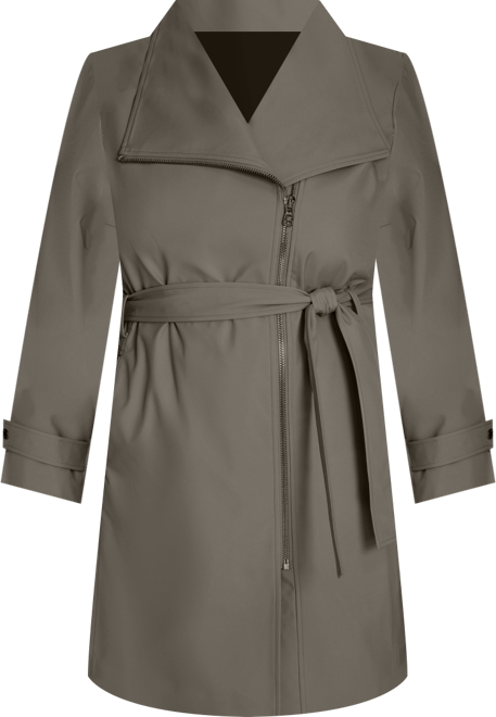 Plus Size Belted Long-Sleeve Wrap Coat, Created for Macy's