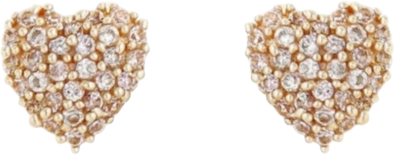 Pave Heart Earrings