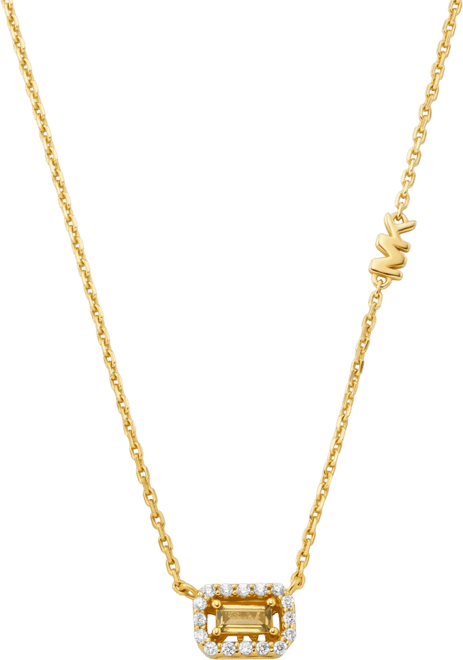 Cubic Zirconia Cut Pendant Necklace