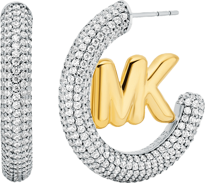 Gold-Tone Logo Hoop Earrings