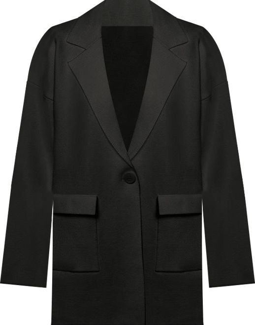 Women's Knit Blazer with Patch Pockets