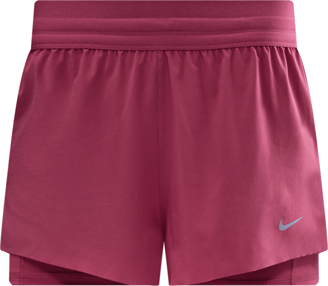 Nike Swift Dri-FIT 2-i-1 løpeshorts med mellomhøyt liv til dame