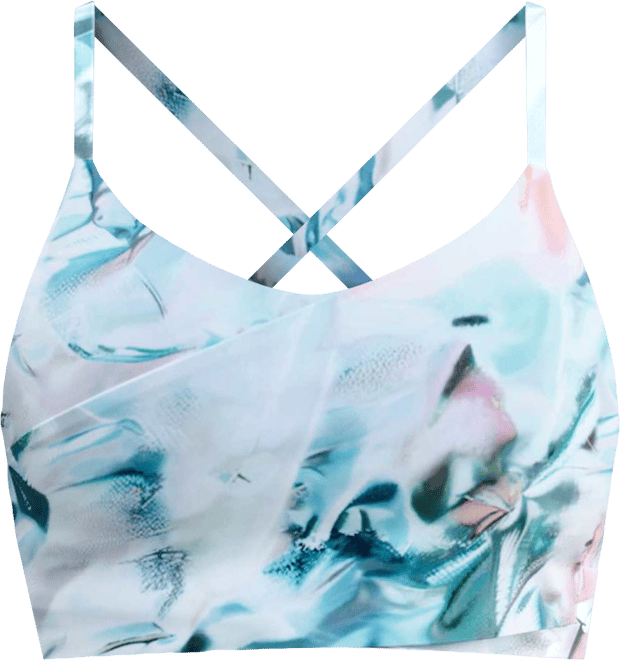 Nike Indy Women's Artist Collection สปอร์ตบราแบบพันรอบตัวซัพพอร์ตบางเบาเสริมฟองน้ำ