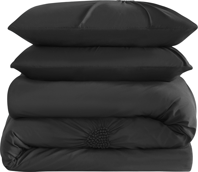 Amora Gathered Heart 3-Pc. Comforter Set, King