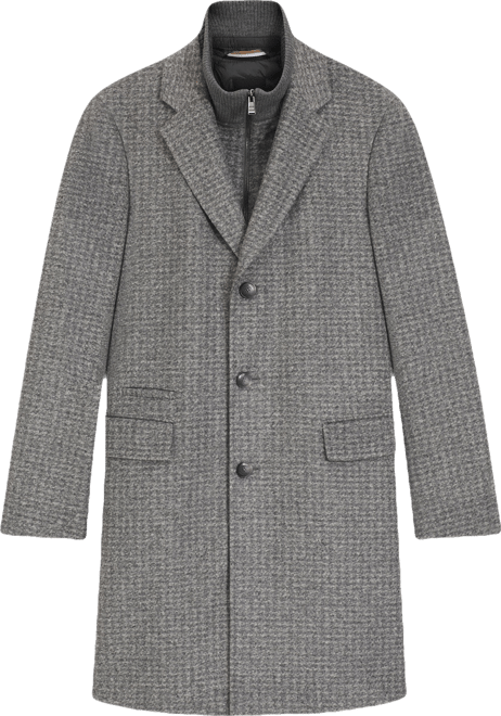 Boss by  Men's Detachable Slim-Fit Coat