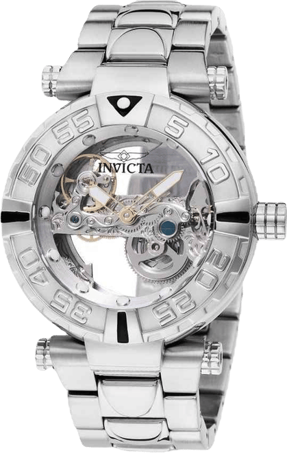 Men's 49499 Subaqua Automatic 2 Hand Silver Dial Watch
