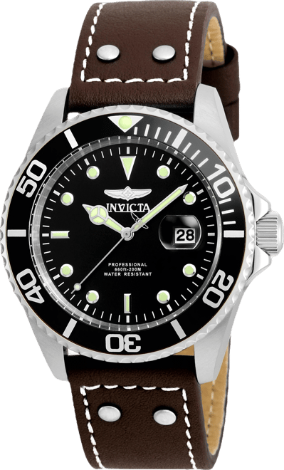 Men's 22069 Pro Diver Quartz 3 Hand Black Dial Watch