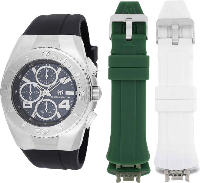 Men's Tm-124029 Cruise Quartz Chronograph Black Dial Watch