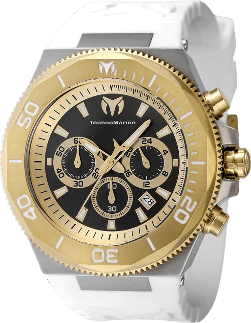 Men's Tm-224019 Manta Quartz Chronograph Gold, Black Dial Watch