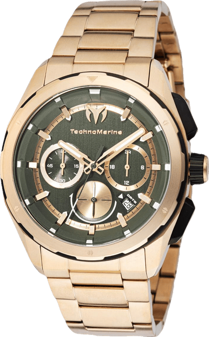 TechnoMarine Men's TM-318095 OCEAN Quartz Olive Green Dial Watch