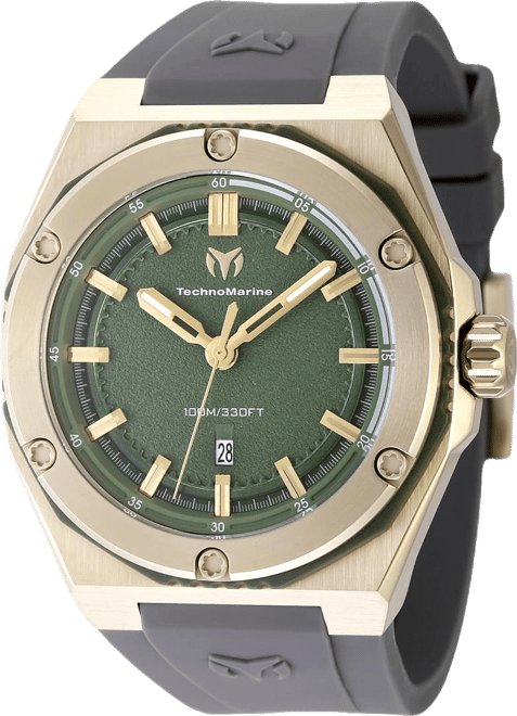 Men's Tm-416092 Coral Quartz Olive Green Dial Watch