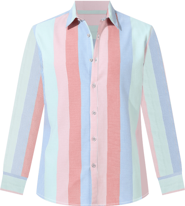 Men's Multicolour Roman Striped Shirt