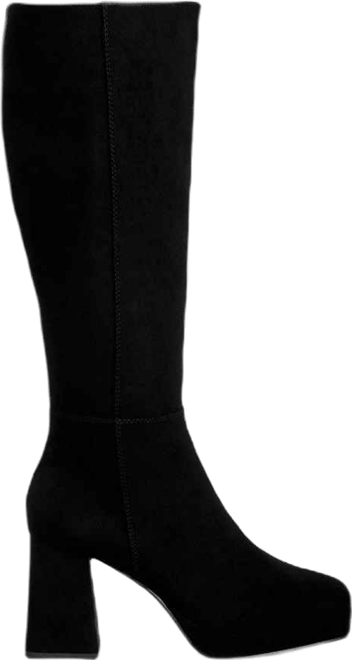 Womens ryo calf-length micro suede boots
